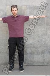 Whole Body Head Man T poses Casual Sports Slim Street photo references